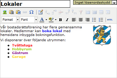 Publiceringsverktygets editorfönster Publiceringsverktygets editorfönster